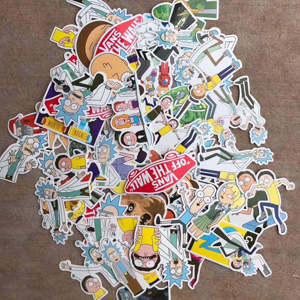 Rick and Morty 22 piece sticker set.